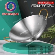 CALYPSO C485 ONOMANE Stainless Wok GOLD Handle Wok - Ø24 CM
