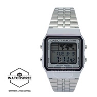 [Watchspree] Casio Mens Standard Digital Silver Stainless Steel Band Watch A500WA-7D