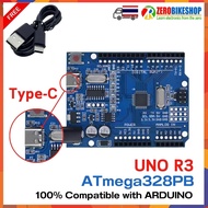 Arduino Uno R3 บอร์ดไมโครคอนโทรเลอร์ UNO R3 ATmega328 พร้อมสาย USB by ZEROBIKE