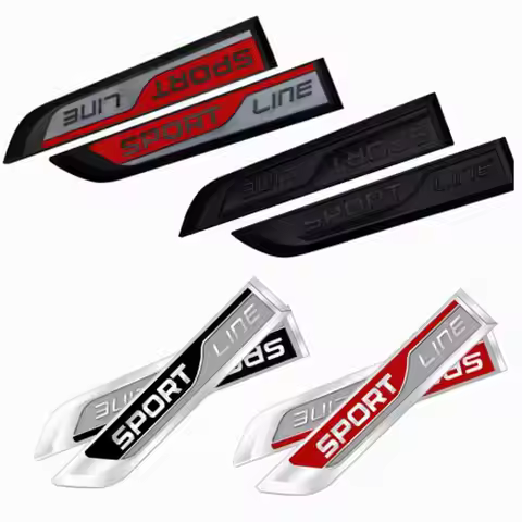 Metal Sport Line Badge 3D Stickers Car Body Side Emblem Decal Car Styling For Skoda Octavia Fabia Ra