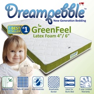 Dreampebble GreenFeel Mattress / Natural Latex with High Density Foam / Available in 4" or 6" height