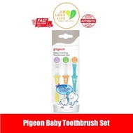 OFFER Pigeon Baby Training Toothbrush Set 123 6-8 Months, 8-12 months, 12-18 months
