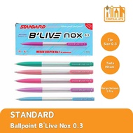 BALLPEN BALLPOINT/ STANDARD B-LIVE PEN/ NOX 0.3 BLACK (1 PACK)