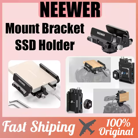 NEEWER 1.6"-2.6" Drive Bracket SSD Holder For Samsung T5 T7 SSD SanDisk Compatible with SmallRig Wit