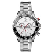 Edox Chronorally-S Watch white/black/stainless steel ED10227-3M-ABN