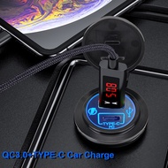 Quick Charge 5A PD Type-C 40W Car Charger Socket QC3.0 USB Car Charge Aluminum 5V Mobile Phone Charg