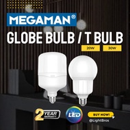 <2 YEARS WARRANTY> MEGAMAN 20W GLOBE BULB/30W T BULB E27 LED LIGHT BULB