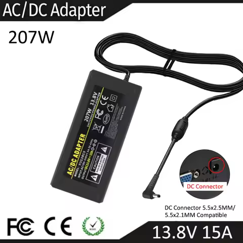 13.8V 5A 6A 8A 10A 15A Desktop Switching Power Supply for LED Ring Lamp DC Charger Power Supply Adap