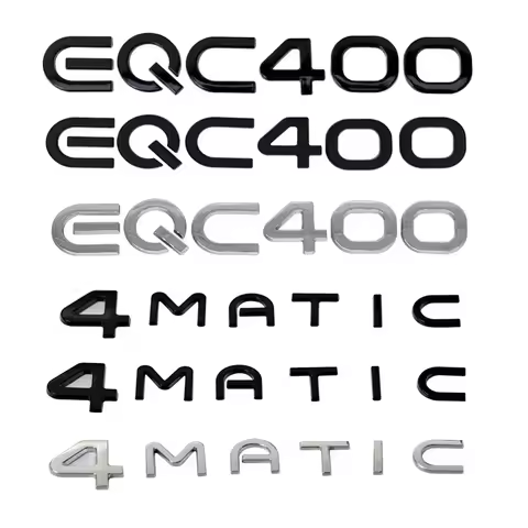 ABS Chrome Black Car Rear Trunk Badge Sticker EQC400 4MATIC Emblem Logo For Mercedes Benz EQA EQB EQ