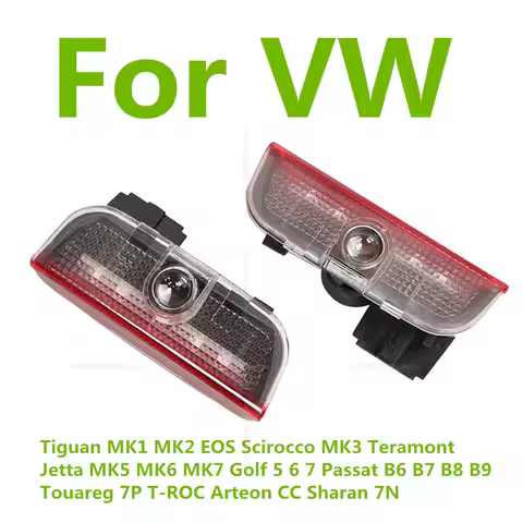 A Pair of LED Car Door Welcome Logo Projector Ghost Shadow Light Accessories for VW Tiguan MK1 MK2 S