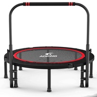 Adult Home Use Spring Bold Indoor Outdoor Trampoline Sports Hexagonal with Armrest Trampoline Fitness Equipment Folding