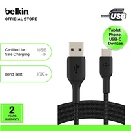 Belkin CAB002bt BoostCharge Braided USB-C to USB-A Cable 1M/3M (iphone15,samsung,tablet,ipad)