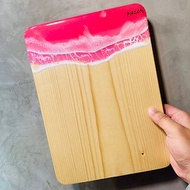 【Pleco鹿角蕨】木作 粉紅愛の海 上板/尺寸L/粉色