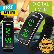 SKMEI Jam Tangan Gelang Olahraga Pria Wanita II19H Anti Air Sport LED Digital Men Watch Tali Karet R