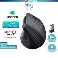 UGREEN Vertical Wireless Mouse 2.4G Ergonomic 4000DPI Optical Tracking Silent Click for Laptop Table