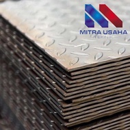 PROMO !!! Plat Bordes 2.3 mm 1200 x 2400 mm Kembang Checkered Plate Besi Baja