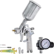 TCP Global HVLP Mini-Touch UP Spray Gun Set -1.0 mm Nozzle Set up for Auto Paint Primer Topcoat Touch-Up - Ideal for Touching-up Spots, Panel Repairs, Door jambs, and Difficult-to-Reach Areas