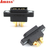5 PCS Amass Amass XT60IE-M Mountable XT60E(2+1) Male Plug Connector for RC Drone Aircraft FPV Racing