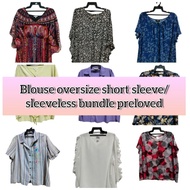 blouse plus size short-sleeved sleeveless baju wanita over size bundle preloved murah cantik