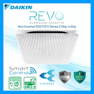 DAIKIN REVO Surround Cassette Non Inverter R32 with Smart Control (Built-in WIFI) 2.0hp/2.5hp/3.0hp/4.0hp/4.5hp