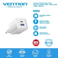 Charger Head Vention Adapter Fast Charger GaN USB a Type C 30W Android iphone - FEQ