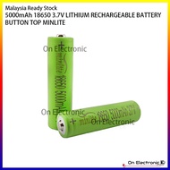 1PCS 5000mAh 18650 3.7V LITHIUM RECHARGEABLE BATTERY BUTTON TOP MINLITE