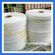 KATUN Plain White Cotton Ribbon Label 2.5 cm 2cm