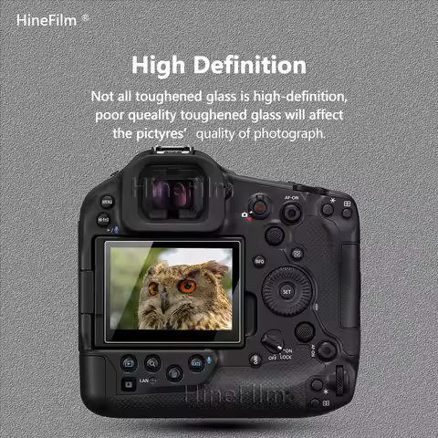 Hinefilm EOSR1 Camera Glass Film For Canon EOS R1 Camera 9H Hardness Tempered Glass LCD Screen + Inf