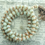 สร้อยประคำ ปะคำ 108 เม็ด หยกแก้วมณโชติ กรุวังหน้า วัดพระแก้ว วรรณะหยกขาว วิปัสสนากรรมฐาน ทำสมาธิ สวด