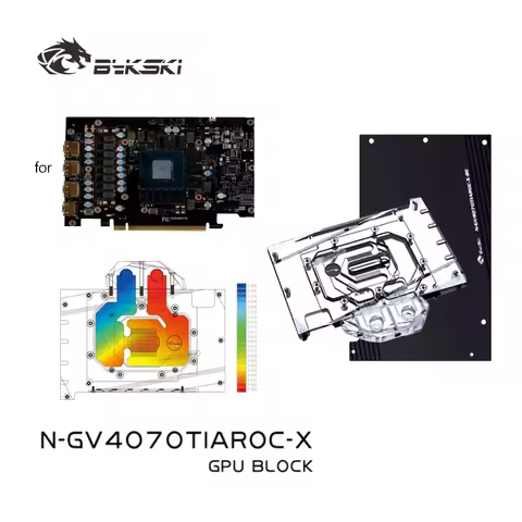 Bykski N-GV4070TIAROC-X GPU Block for GIGABYTE RTX 4070Ti/4070 SUPER AORUS Master Gaming /AERO/EAGLE