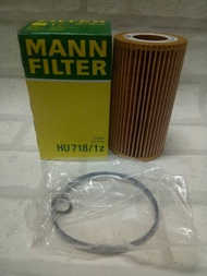 กรองน้ำมันเครื่อง  BMW  Series 5  E39  ( 1995 - 2004 ) รุ่น  520 d  Oil Filter Mann HU 718/1z / HU71