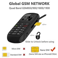 L8Star GTStar BM70 Mini bluetooth handset phone 0.66 inch Unlocked Mini Mobile Phone Bluetooth Earphone Dialer Single SIM Card