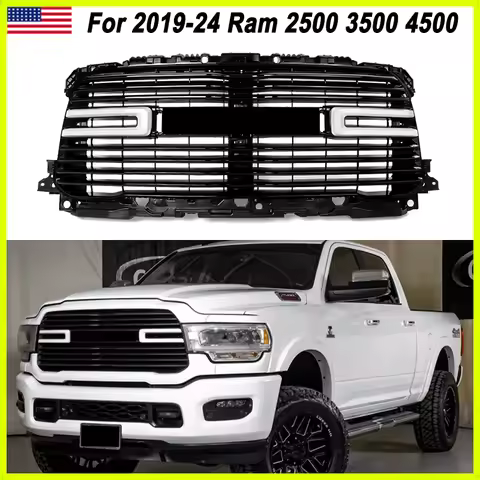 Front Hood Grille Compatible with 2020-2024 RAM 2500 3500 4500 Laramie Style Front Bumper Upper Gril