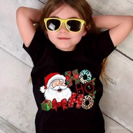 COD New Style Foreign Trade Ready Stock Children's Clothing Holiday Santa Claus and "Hahaha" Printed