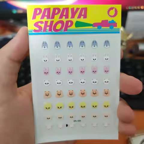 Skzoo's new cartoon high-appearancy-level small pattern cute nail stickers, irregular-shaped sticker