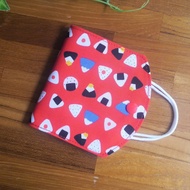 口罩暫存套/口罩收納套=日本布料=美味飯糰=櫻桃紅