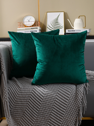 1 Pc Throw Pillow Cover 30x50cm 45x45cm 50x50cm 55x55cm 60x60cm Couch Pillow Cases Soft Solid Velvet