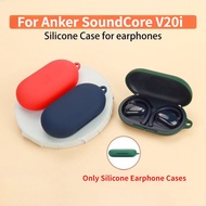 Case Solid Color Earphone Cover Fundas For Soundcore V20i Soft Shockproof Silicone Earphone Cases Fo