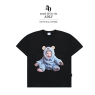 ADLV [acme de la vie] เสื้อยืด Oversize รุ่น Baby Face Monster Baby Short Sleeve T-Shirt Black (5024