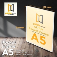 AKRILIK / ACRYLIC POCKET FRAME A5 / AKRILIK THICKER A5 2MM BENING (=)