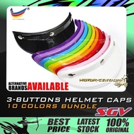 SGV 3-BUTTONS COLOR HELMET CAP BLACK, WHITE, PINK, RED, ORANGE, YELLOW, GREEN, BLUE, LILAC, PURPLE F