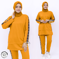 Baju Setelan Olahraga Senam Training Wanita Lengan Panjang SET YOVIOS BRBRY Ukuran JUMBO XL XXL XXXL