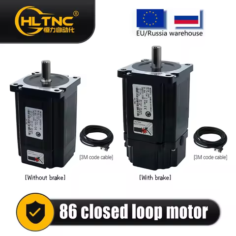 Nema34 Close Loop Stepper Motor 86HB250-82B 118B 152B With 3M Encoder Cable 4.5/8/12N.m 643/1143/171