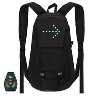 LED Turn Signal Bike Pack 15L LED Backpack with Direction Indicator USB Rechargeable Safety Light Bag Waterproof Bicycle Backpack Wireless Remote Control Bicycle Bag Sports Vest Ultralight Riding Bag