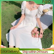 gown for ninang wedding【on hand】 white dress for civil wedding korean wedding dress putih long bu