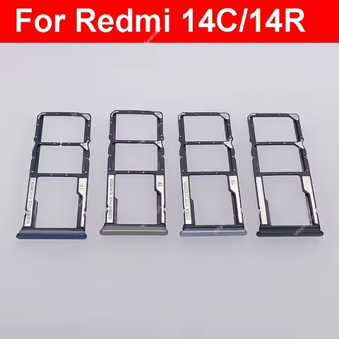 Sim Card Tray For Xiaomi Redmi 14C 4G 14R 5G SIM Card Slot Sim Card Reader Holder Slot Ribbon Cable 