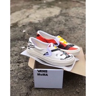 Vans slip on FOXING Thick Canvas Shoes, VANS MOMA, VANS Antemd, VANS PLD SCOLL, slip on BLACK WHITE