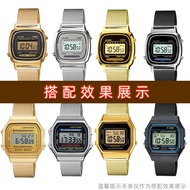 Suitable for Casio A159/A158W/A168/f91w B640 650 A500 metal mesh watch strap for men