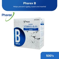 Pharex B-Complex 500 Tablets, Vitamin B1+B6+B12 - For vitamin B deficiency and neuropathy symptoms