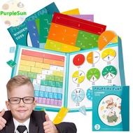 PurpleSun Magnetic Fraction Demonstration Book, Magnetic Fraction Book For Kids, Magnetic Fraction T